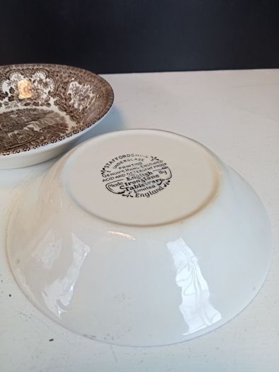 Staffordshire dessert bowls x 2