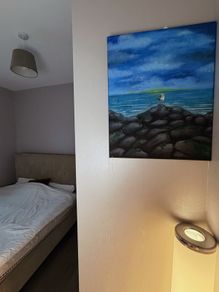 Original Painting on Canvas - Irish Coast Vibe Seascape (30x50cm)