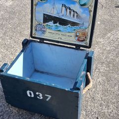 Mid Century Nautical Monk's Bench