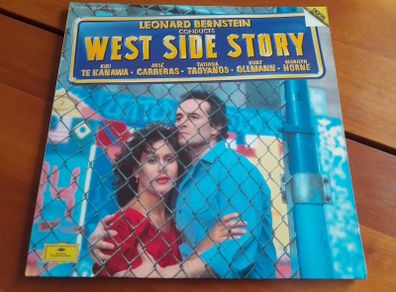 West Side Story - Leonard Bernstein, Kiri Te Kanawa, Jose Carreras. Lp. Vinyl. Record. Double Album. Cover Booklet.