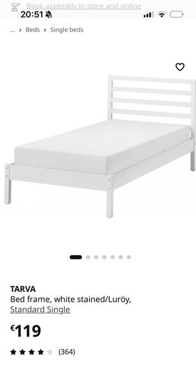 Ikea Single White Bed Stuva Range