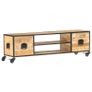 TV Cabinet 130x30x39 cm Solid Mango Wood Image 8