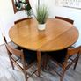 Vintage Retro Mid Century Teak and Beech Dining Table and Chairs Edmund Homa Image 5