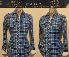 Zara Blue Check Shirt