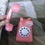 pink retro style phone money box Image 4
