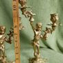 Vintage French Brass Cherub Candelabra, Antique Brass Candle Holders, Vintage Candlestick, Art Nouveau Brass Candlesticks Image 10