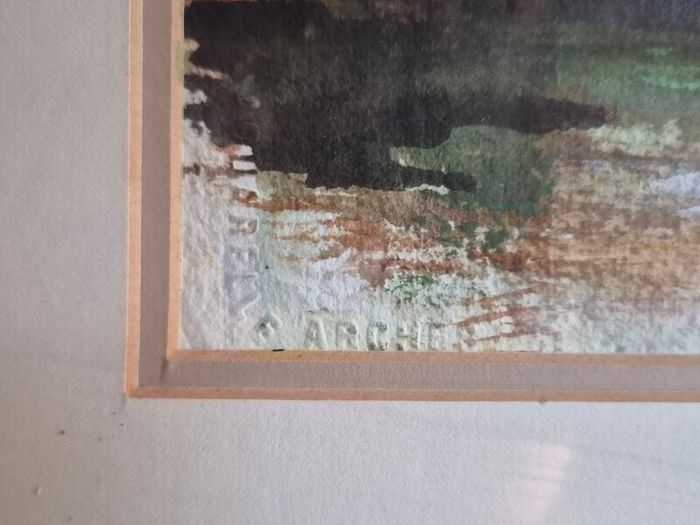 Large Framed Signed Carberry Watercolour Landscape 62 x 90 cm