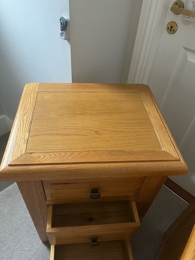 Solid wood bedside lockers
