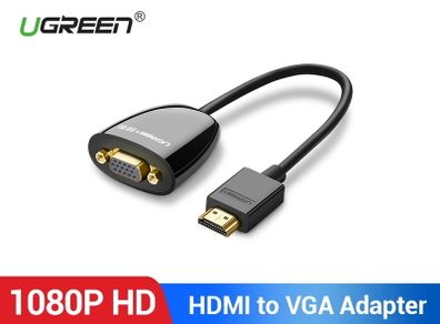 Ugreen Premium 1080P HDMI (Male) to VGA (Female) Video Cable Converter Gold Plated Adapter (Brand New/Warranty)