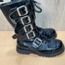 Alpha Rangers 14 Hole Black Combat Boots Buckle Gothic Biker Size UK 6 EU 40 Image 9