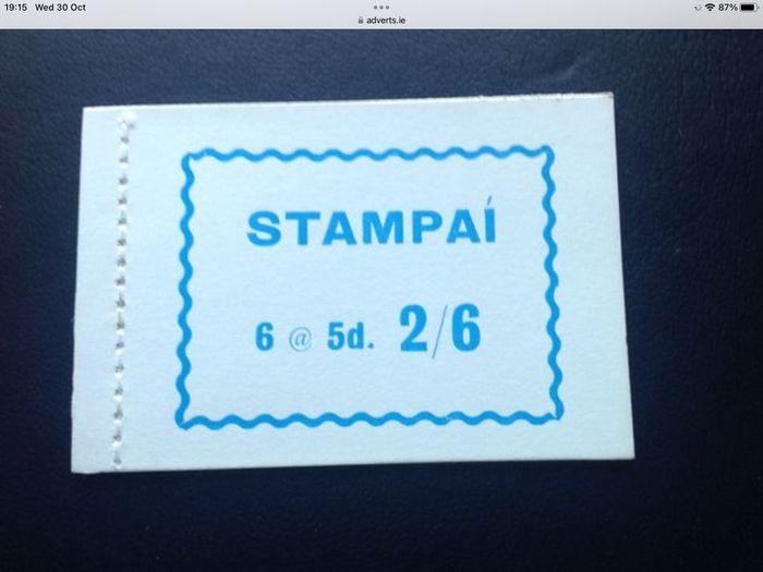Irish stamps, 1966 definitive booklet HB14