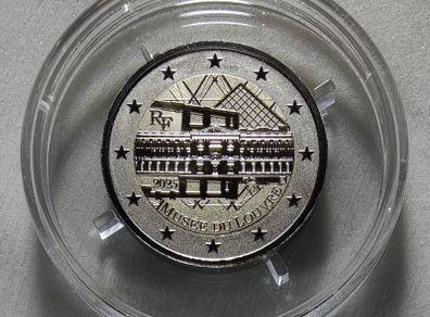France 2 Euro Reverse Proof Coin 2025 - Louvre Museum