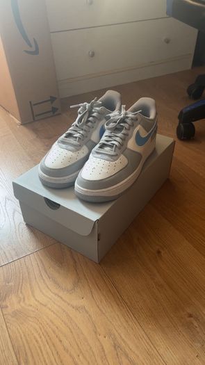 Nike Air Force 1 07 Next Nature Wolf Grey University Blue UK 6.5 EU 40.5 Box Included