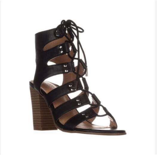 MADDEN GIRL Nyles  Gladiator Lace Up Heels Black size UK6 EU38 US8 M insole 24,1 cm (9.5 '') Postage included