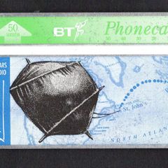 Great Britain 50 Unit Marconi (2) - Three Dots That Joined Two Continents.100 Years of Radio (Landis & Gyr (Optical)) Phone Card Used