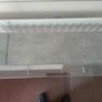 Glass Console Table with concrete Slab Shelf, 100cm Length, 35cm wide and 80cm Tall, in excellent condition Image 3