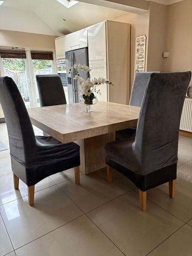 Dining table and chairs