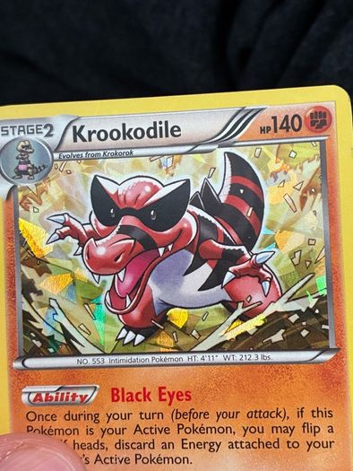 pokemon card Krookodile cracked holo 2011