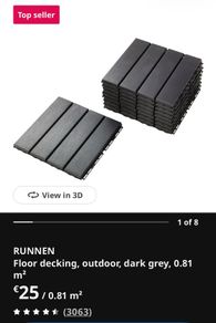 IKEA RUNNEN Outdoor Floor Decking Tiles