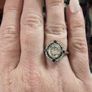 Moissanite & Blue Sapphire Engagement Ring Image 2