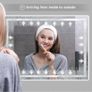 Bathroom Mirror with LED Lights, 500x700 MM Illuminated Backlit Image 5