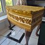 Vintage MidCentury 1950s Tapestry sewing box foorstool Image 2