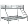 Bunk Bed Frame Grey Metal 140x200 cm/90x200 cm Image 4