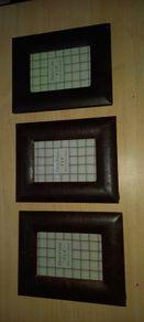 Brown leather frames x 3