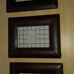 Brown leather frames x 3