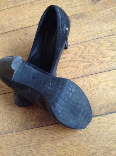 Rockport Black leather court shoes