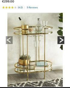 Aruba Gold drinks trolley by Very