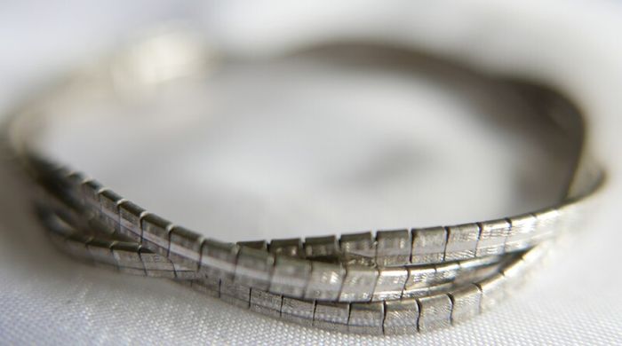 Vintage Bracelet Sterling Silver 925- stamped, clasp with safety catch, probably from the 70s, length 7,5" - 14,42g
