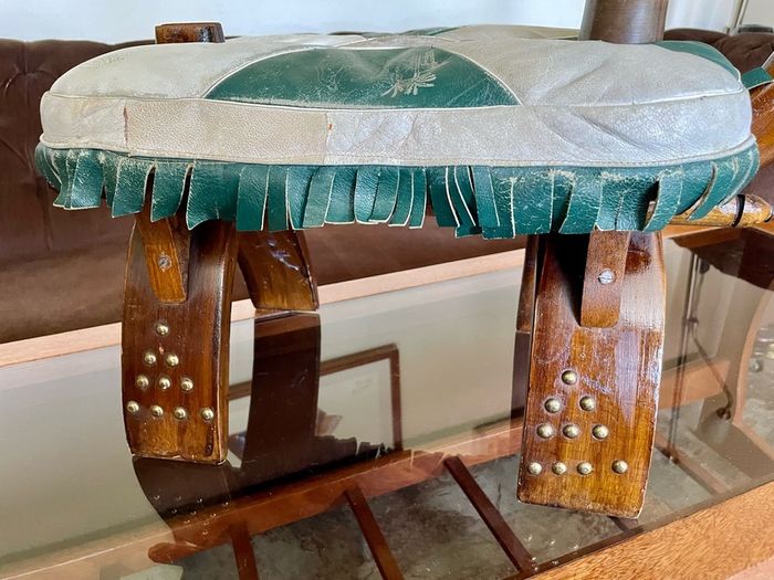 MCM Uber Kitsch Retro North African Footstool Childs Chair 1960s
