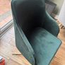 Green Velvet Office/Desk Chair Image 4