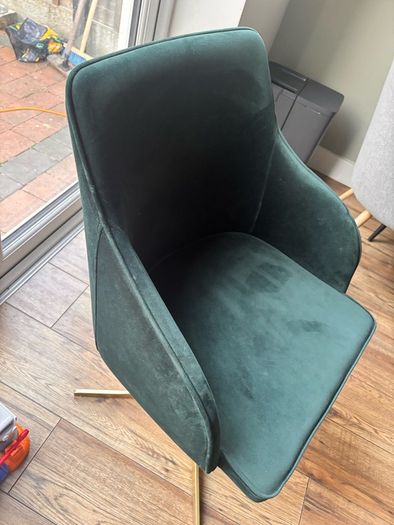 Green Velvet Office/Desk Chair
