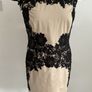dress occasion brand comma size 12 beige with black lace Image 6