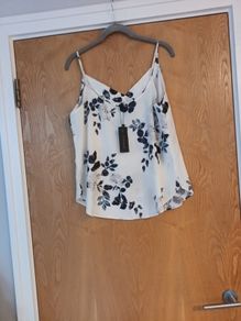 Dynamite Cream Spaghetti  Straps Cami Top. .  S. L 14.  B.N.W.T