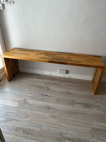solid tiger wood bench