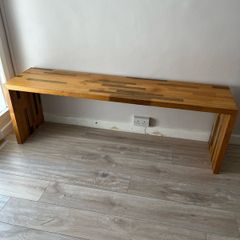solid tiger wood bench
