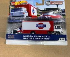Nissan Fairlady Z & Sakura Sprinter Team Transporter Hot Wheels