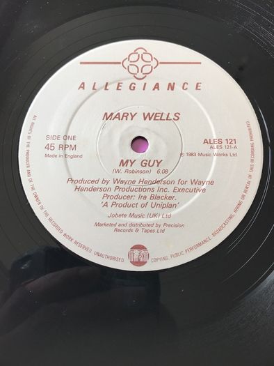 12" vinyl Mary Wells