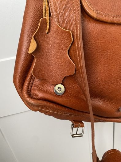 Leather Shoulder Bag unisex