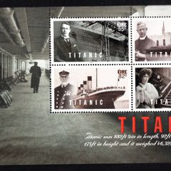 2012 Ireland Titanic Stamp Booklet Pane featuring ship details Mint Never Hinged (MNH). Hibernian HP215c.