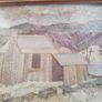 Framed Vintage  Straw and Nature Artwork (New Zealand Artist T Rogers) "Banks Peninsula" Made from Natural Objects, Textile Art, Man Cave. Image 2