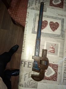 Beautiful Old Record 24" Stillson Adjustable Pipe Wrench Postage Available