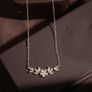 Crystal Pendant Gold Tone Necklace Image 2