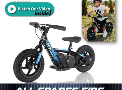 Revvi 12 Inch Lithium-ion 24v Kids Electric Balance Bike 2-6 Years