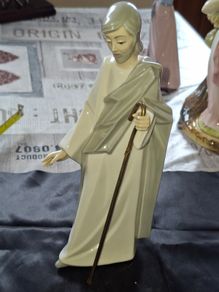 Elegant Large Tengra Porcelain Figurine Joseph with Staff , postage available or collection