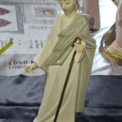 Elegant Large Tengra Porcelain Figurine Joseph with Staff , postage available or collection
