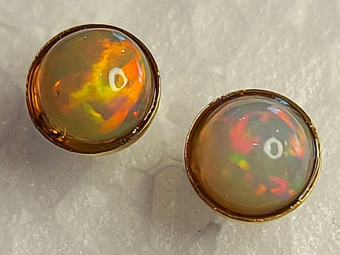 Ethiopian Opal 1.4ct 14 K Gold-Filled earrings